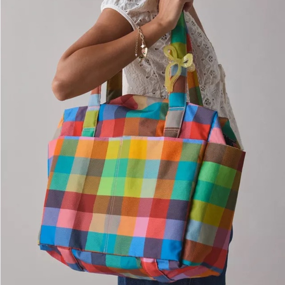 BAGGU small cloud carry on in madras NWT